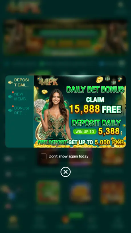44PK Game Daily Bonus