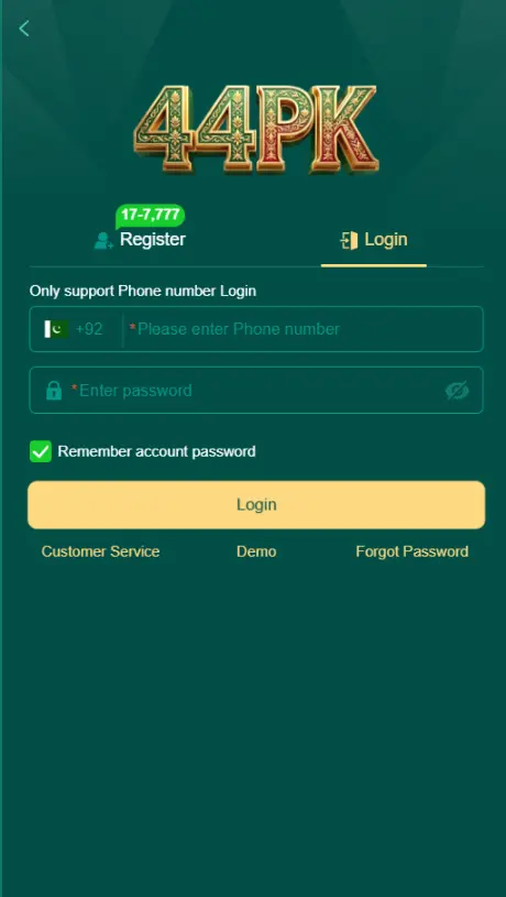 44PK Game Login
